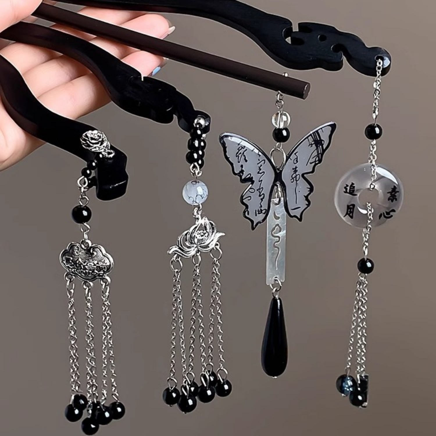 Luz de luxo madeira borla hair - Tech Accessories Women avaliação e preço