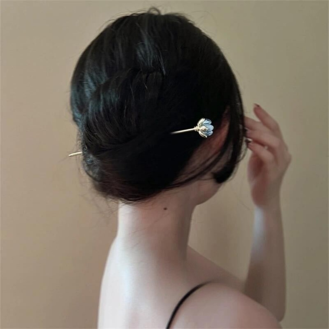 Grampo de Cabelo Flor Azul, Ac - Tech Accessories Women avaliação e preço