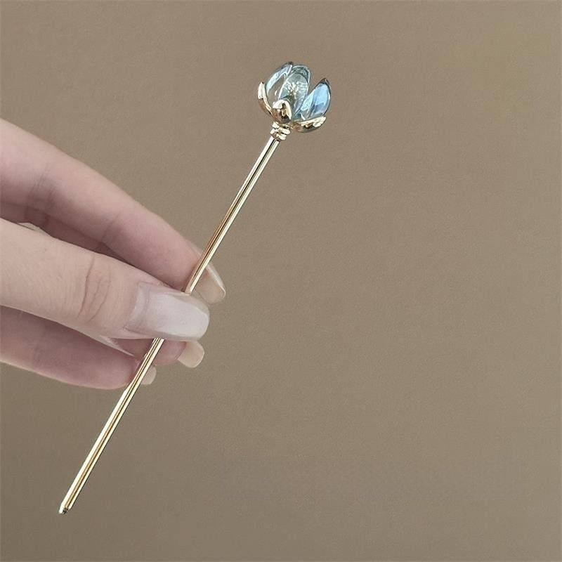 Grampo de Cabelo Flor Azul, Ac - Tech Accessories Women avaliação e preço